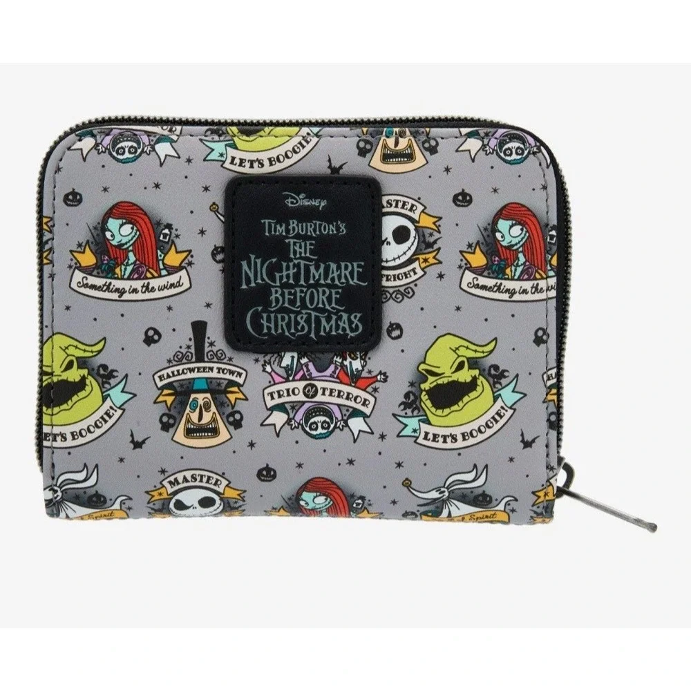 NEW! Loungefly Nightmare Before Christmas Tattoo Art‎ AOP Backpack & Wallet SET!
